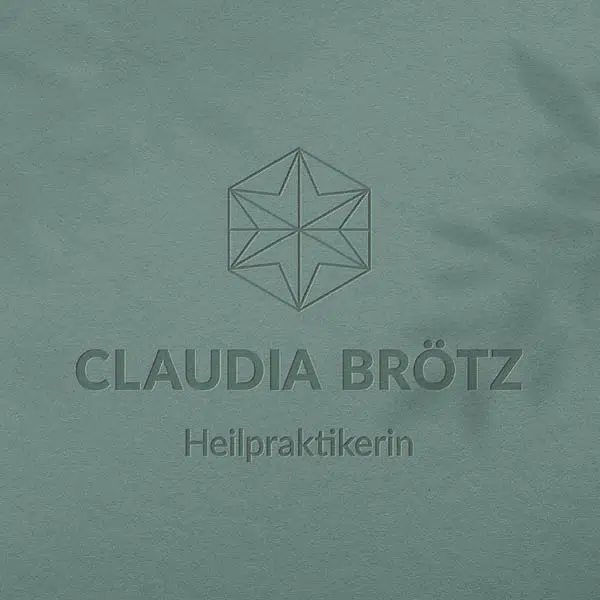 Logogestaltung für eine Heilpraktikerin. Ein Kombinationslogo aus Schriftlichent und Symbol.