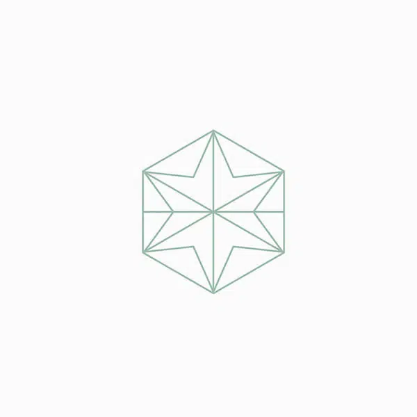 Logogestaltung für eine Heilpraktikerin. Geometrisches Symbol.