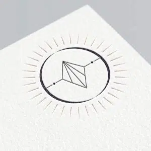 Symbol von einem strahlenden Kristall.