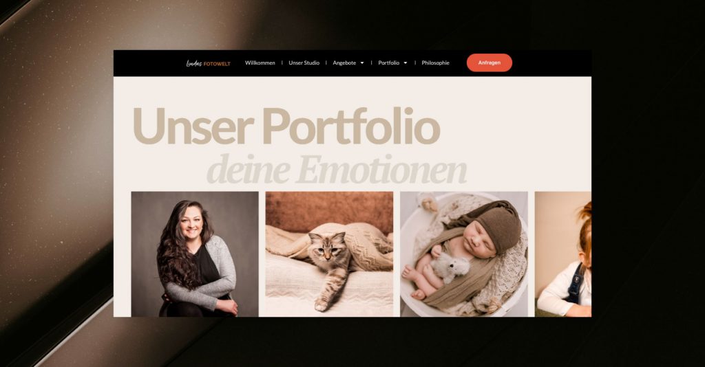 Webseite Design fuer Fotograf