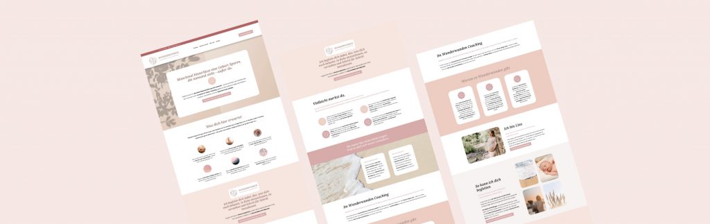 Sanftes Webdesign fuer Coaches