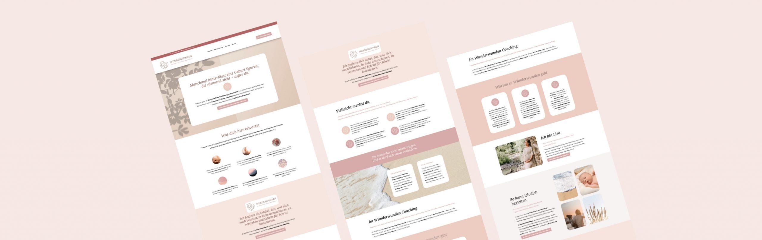 Sanftes Webdesign fuer Coaches