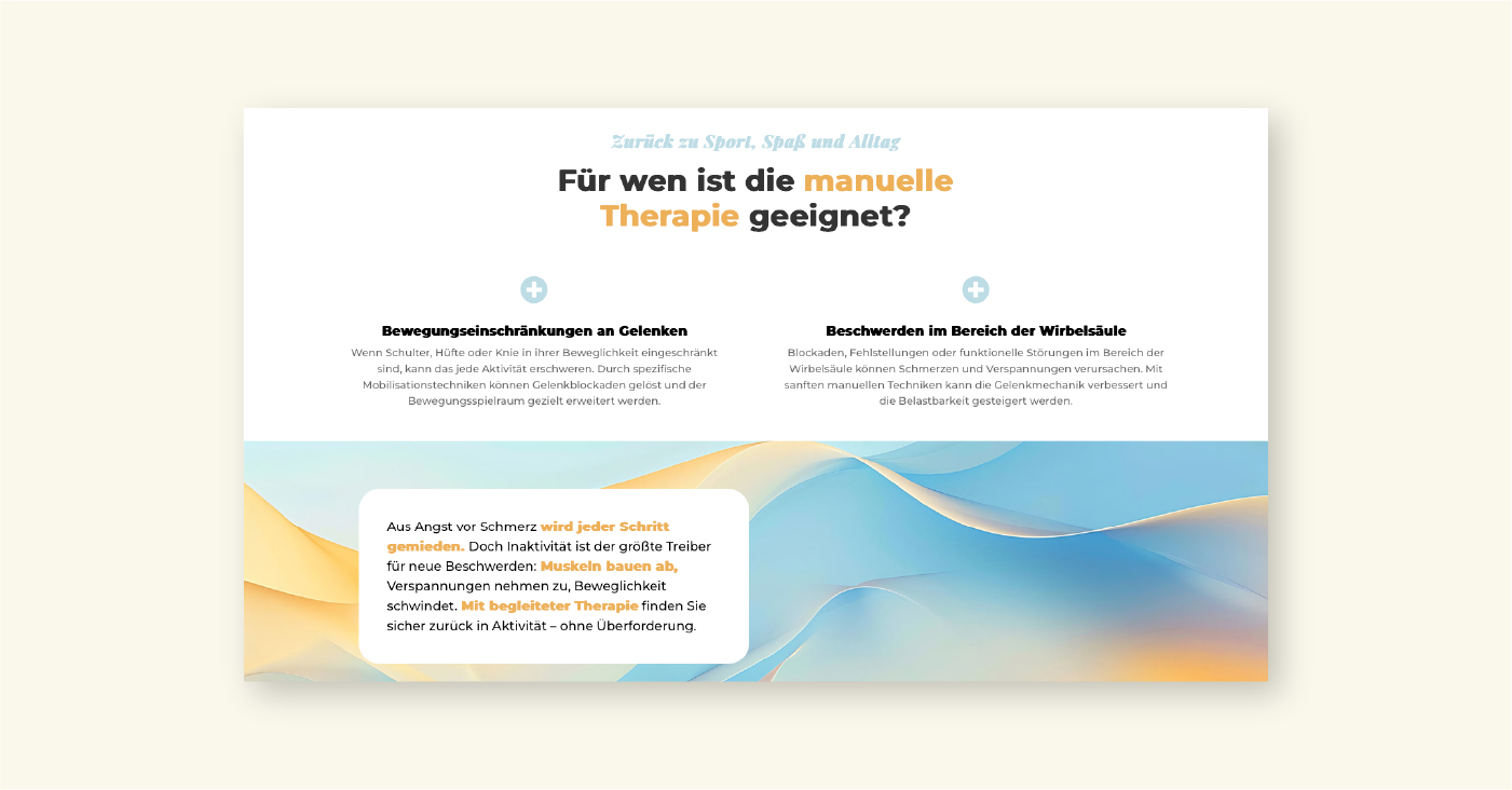 Kontakt- und Anfahrtsbereich einer Physiotherapie-Praxis mit zentraler Lage in München