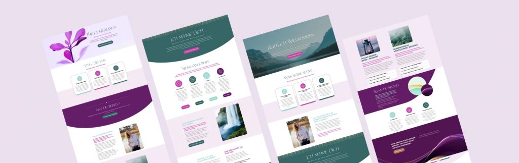 Webdesign Vorschau von einer spirituellen Coaching